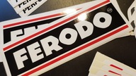 2x Naklejka z logo FERODO 22cm Naklejki Rajdowe Wyścigowe Off Road Quad