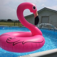 Koło do pływania różowy flaming 90cm