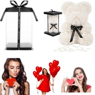 MIŚ Z PŁATKÓW RÓŻ PREZENT NA URODZINY WALENTYNKI DLA UKOCHANEJ DZIEŃ KOBIET