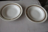 MADE IN USSR 2 TALERZE GŁĘBOKIE ZŁOTE WYKOŃCZENIE