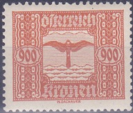 AUSTRIA - znaczek czysty * * z 1922 roku. X 885