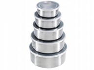 Zestaw misek 5w1 Stalowe z pokrywą