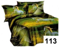 pościel 3 D 200x220 + 2x 70x80 zamek H 113 szalony koń 100% bawełna