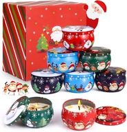 ZESTAW 8 ŚWIEC ŚWIECZEK ŚWIĄTECZNYCH ZAPACHOWYCH BOŻE NARODZENIE MIKOŁAJKI