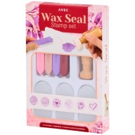 ZESTAW WOSK LAK DO PIECZĘCI 4 KOLORY + 6 x STEMPEL WOSKOWY