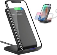 Indukcyjna stacja ładująca, szybka bezprzewodowa ładowarka Qi do smartfonów