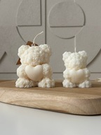 Świeca sojowa zestaw 2szt Loving light misie miś prezent |noya