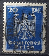 Niemcy - Deutsches Reich - Perfin - dziurkowany 14/2