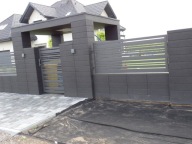 Ogrodzenie betonowe, pustak gładki, bloczek Combet PG54x22x16 Grafitowy