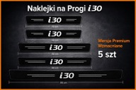 5 szt - Hyundai i30 Naklejki ochronne na progi Bagażnik