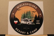 NAKLEJKA kamper - camper - RESORT CAMP - LUSÓWKA - travel - KOLEKCJA - AUTO