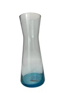 Szklany wazon przezroczysty niebieskie grube dno 20cm