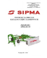 SIPMA ZK 350 WIR - instrukcja obsługi, katalog części zgrabiarki (2016-20)