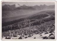 Tatry Panorama T. Wysokich z Głodówki 1938r. Książnica ATLAS Foto Wieczorek