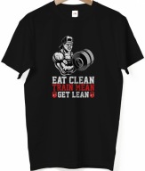 T-SHIRT NA SIŁOWNIĘ MĘSKA KOSZULKA PREZENT Z NADRUKIEM BAWEŁNA GYM TRENING