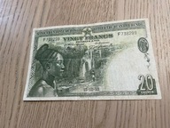 Kongo Belgijskie - 20 franków - 1953 - bardzo rzadki