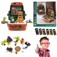 MEGA ZESTAW DINOZAURÓW XXXL DLA DZIECI – FIGURKI JAJA WULKAN WALIZKA PLECAK