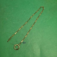 pozłacana zabytkowa dewizka do zeg.kieszonki -45cm