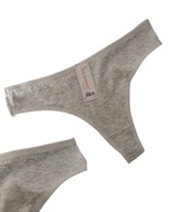 Stringi damskie szare bawełniane z cyrkoniami serca MEDOOSI rozmiar L