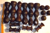 końcówka drewniana kula karnisza otwór 28 mm + uchwyt podwójny wspornik