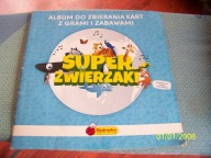 Super zwierzaki album do zbierania kart z grami i zabawami . Biedronka