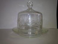 Maselniczka szklana szlif przedwojenna