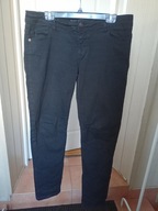 blue fire co 42 w31/l32 spodnie dżins proste czarne ze średnim stanem