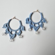 Kolczyki rękodzieło na szydełku