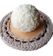 Naturalne świeczki sojowe Kula różana, świeczka sfera z róż, Dzień Babci