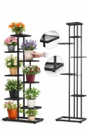 KWIETNIK METALOWY STOJAK 8-POZIOMOWY PIĘTROWY NA DONICZKI KWIATY ROŚLINY