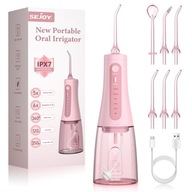 BEZPRZEWODOWE IRYGACJA ZĘBÓW 5 TRYBÓW/6 DYSZ, 350ML, RÓŻOWY