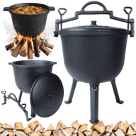 KOCIOŁEK ŻELIWNY MYŚLIWSKI WĘGIERSKI 10L NA OGNISKO GRILL GARNEK PIECZONKI