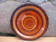 Brązowy Spodek/Podstawka pod Filiżankę_Porcelit PRUSZKÓW_PRL DIZAIN