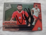 Karta panini autograf Polska Mosaic Mateusz Klich Prizm