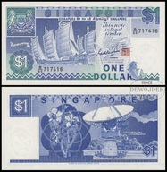 BNB - SINGAPUR 1 Dolar Dollar 1987 B/65 717416 # P18a # RZADSZY # UNC