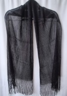 hand made szal apaszka z frędzlami 155x44