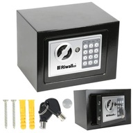 PANCERNY DOMOWY SEJF PIN SZYFR + NA KLUCZ PIENIĄDZE DOKUMENTY RIWALL Domowy