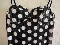 RARE LONDON sukienka cekiny styl pop art 10, 38