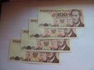 POLSKA 4 x 100 ZŁOTYCH 1988 KOLEJNE NUMERY