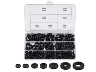 PRZELOTKI KABLOWE 260 SZT GUMOWE 7 ROZMIARÓW USZCZELKI CZARNE