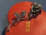 SREBRNA BROSZKA DUŻA RÓŻA