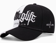 Czapka z daszkiem biało-czarna Thug Life Outlaw Tupac rap 2pac 56-61cm