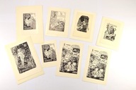 STARE POLSKIE EKSLIBRYSY TORUŃ PRYWATNE I INNE 8 szt. ZOBACZ!