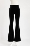 Miss Selfridge Spodnie Dzwony Welurowe Czarne Wysoki Stan 36 S