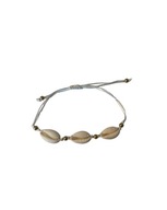 Bransoletka z muszelek czarna boho regulowana sznurek