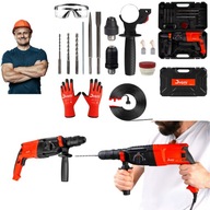 MLOTOWIERTARKA UDAROWA Z UCHWTYEM MOCNA WIERTARKA MLOT + WALIZKA + KABEL