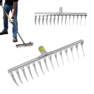 GRABIE METALOWE DO KAMIENIA LIŚCI TRAWY ZIEMI ŚMIECI BEZ TRZONKA OGRODOWE