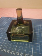 świecznik przycisk szkło artystyczne zielone DANSK DESIGNS MADE IN SWEDEN