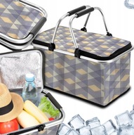 KOSZ PIKNIKOWY SKŁADANY TERMICZNY TURYSTYCZNY KOSZYK NA ZAKUPY IZOLACYJNY
