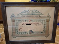 Dyplom Mistrzowski- Siodlarz Poznań - 1922r. Litografia